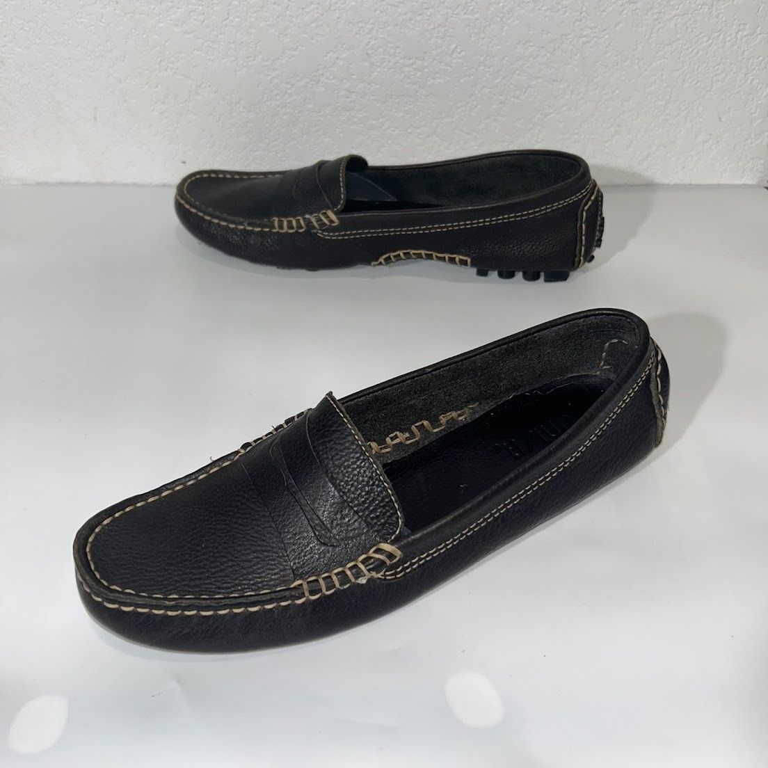 Unisa Women's Moccasins Loafers Size 10 B Black Soft Leather Shoes Comfy Relax